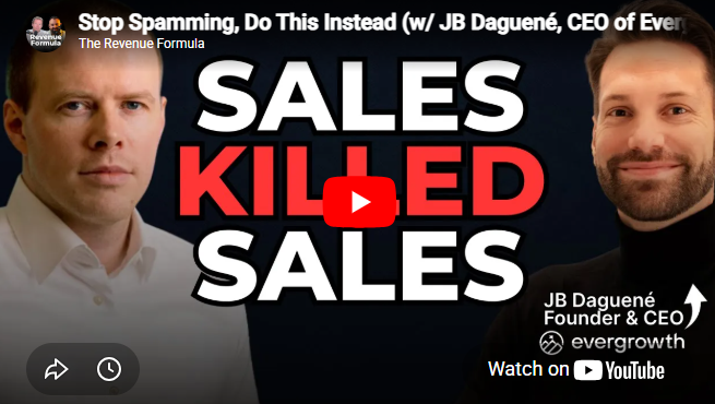 The Revenue Formula podcast thumbnail with Toni Hohlbein and JB Daguené