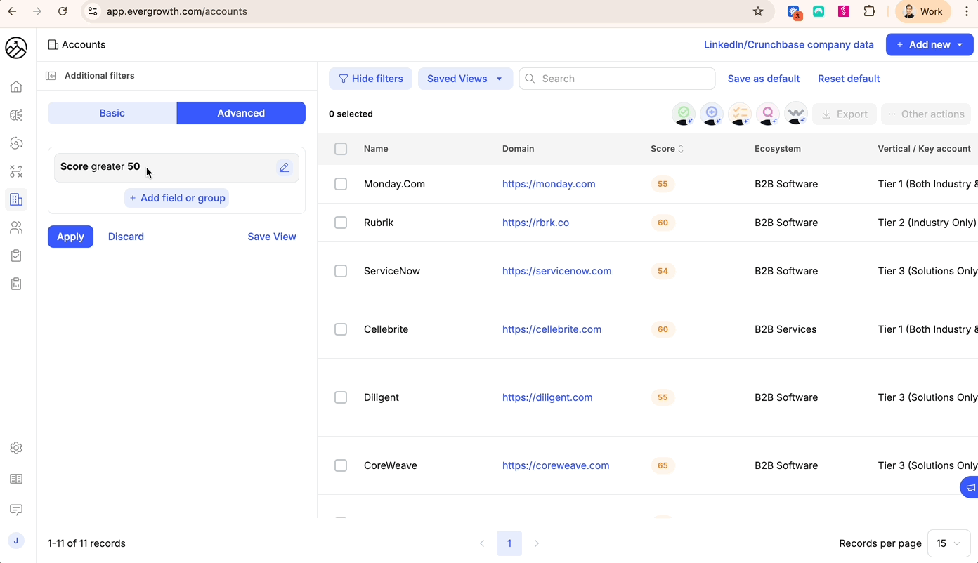 Launch top 50 workflow